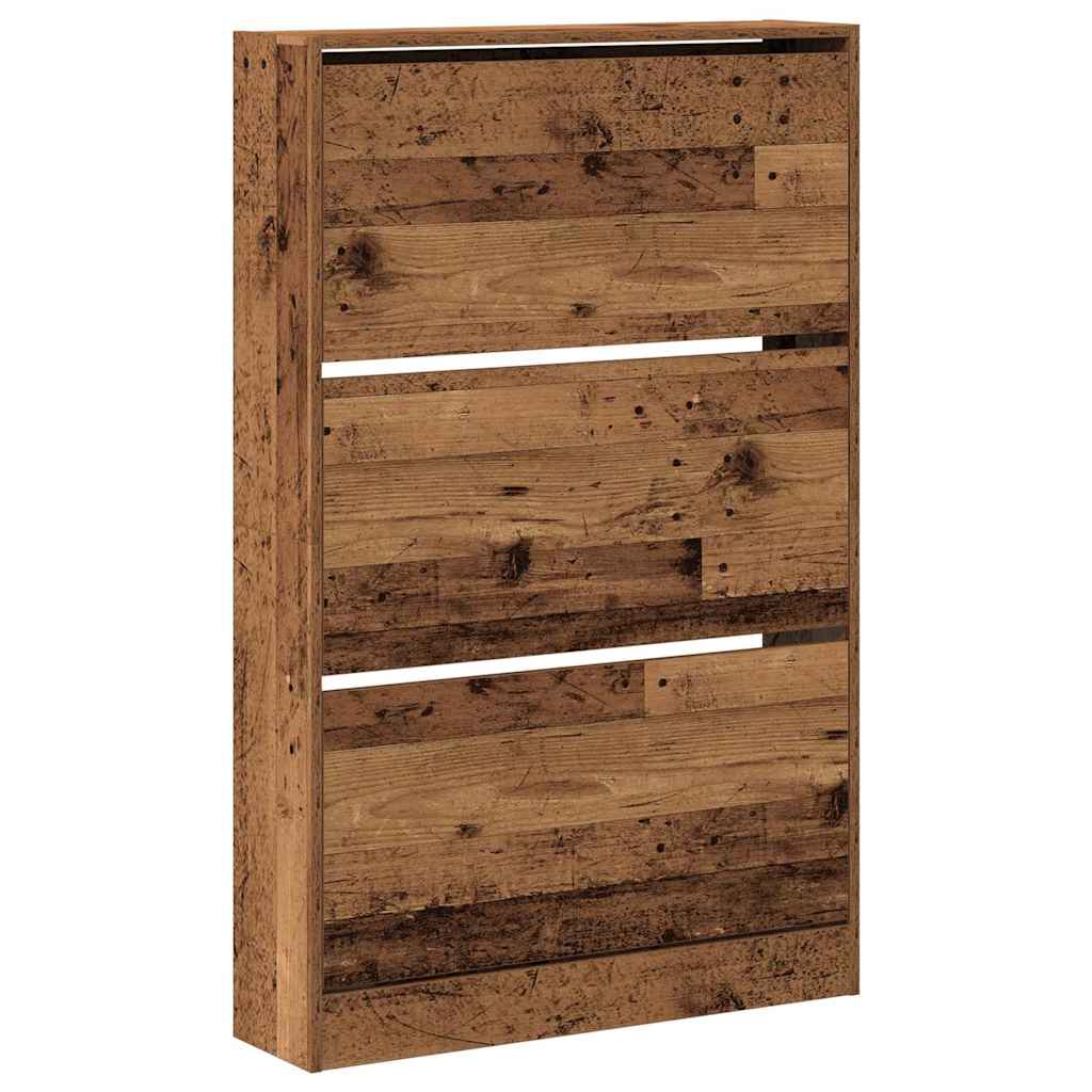 Kengäteline vanhaa puuta 80x21x125,5 cm valmistettu puusta