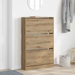 Skříň na obuv s policí Artisanový dub 80 x 21 x 125,5 cm - obrázek 1