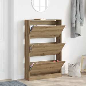 Skříň na obuv s policí Artisanový dub 80 x 21 x 125,5 cm - obrázek 4
