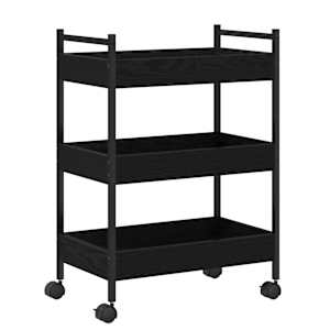 vidaXL K&ouml;&ouml;gik&auml;ru Must tamm 50 x 30 x 70 cm Tehispuit