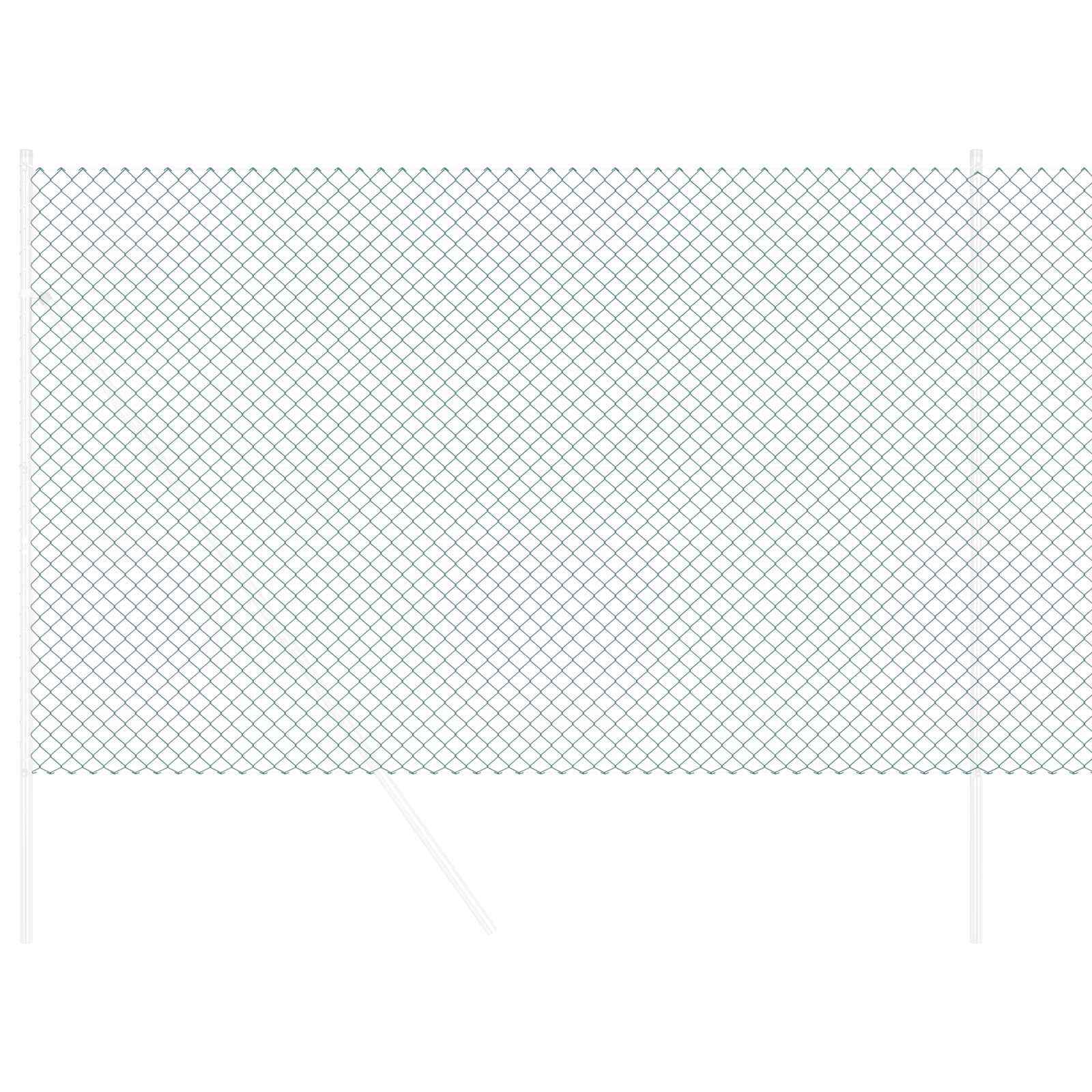 Thumbnail - vidaXL Kettenzaun Grün 25 x 1,6 m Stahl