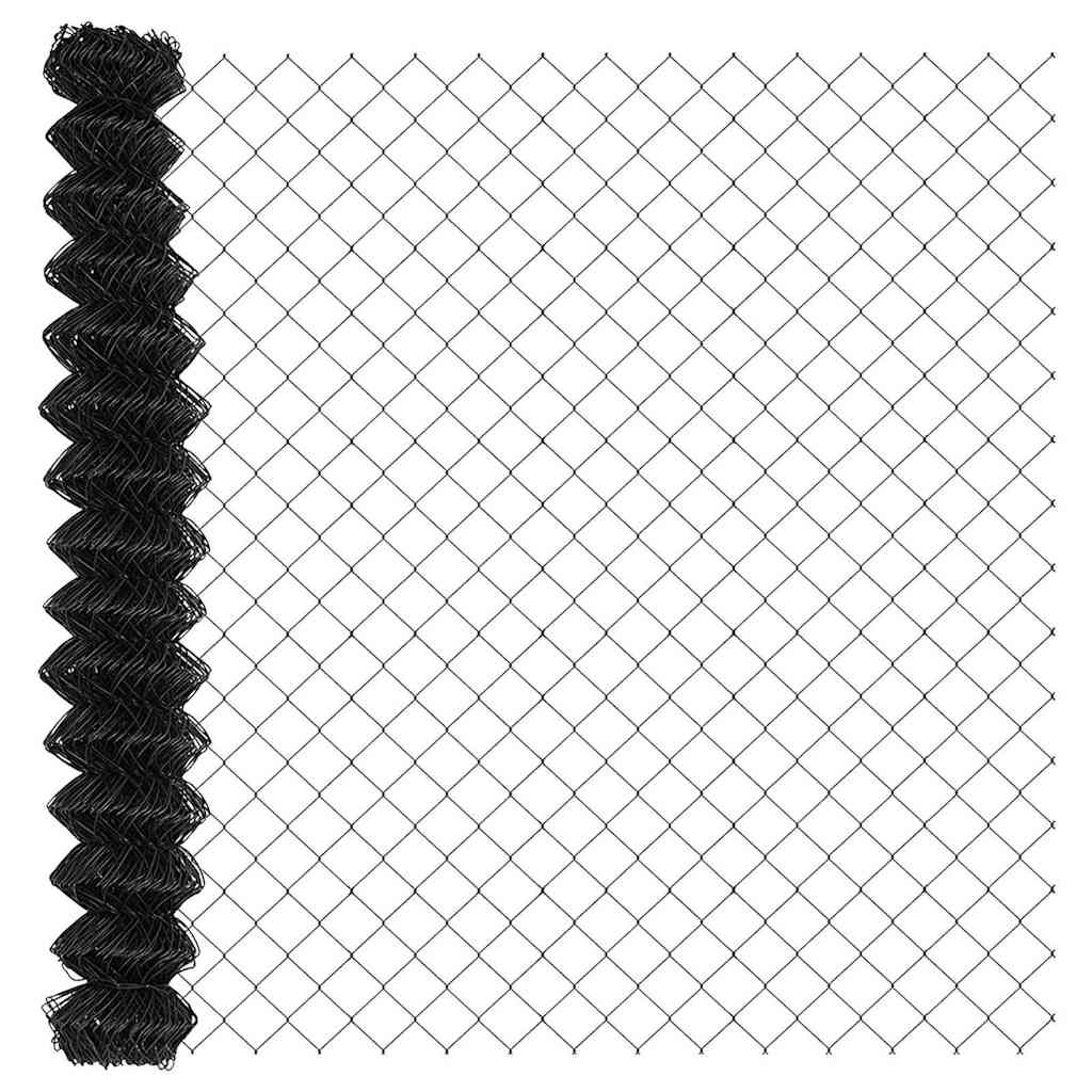 vidaXL Kerítés Szürke 10 x 1.5 m Fém