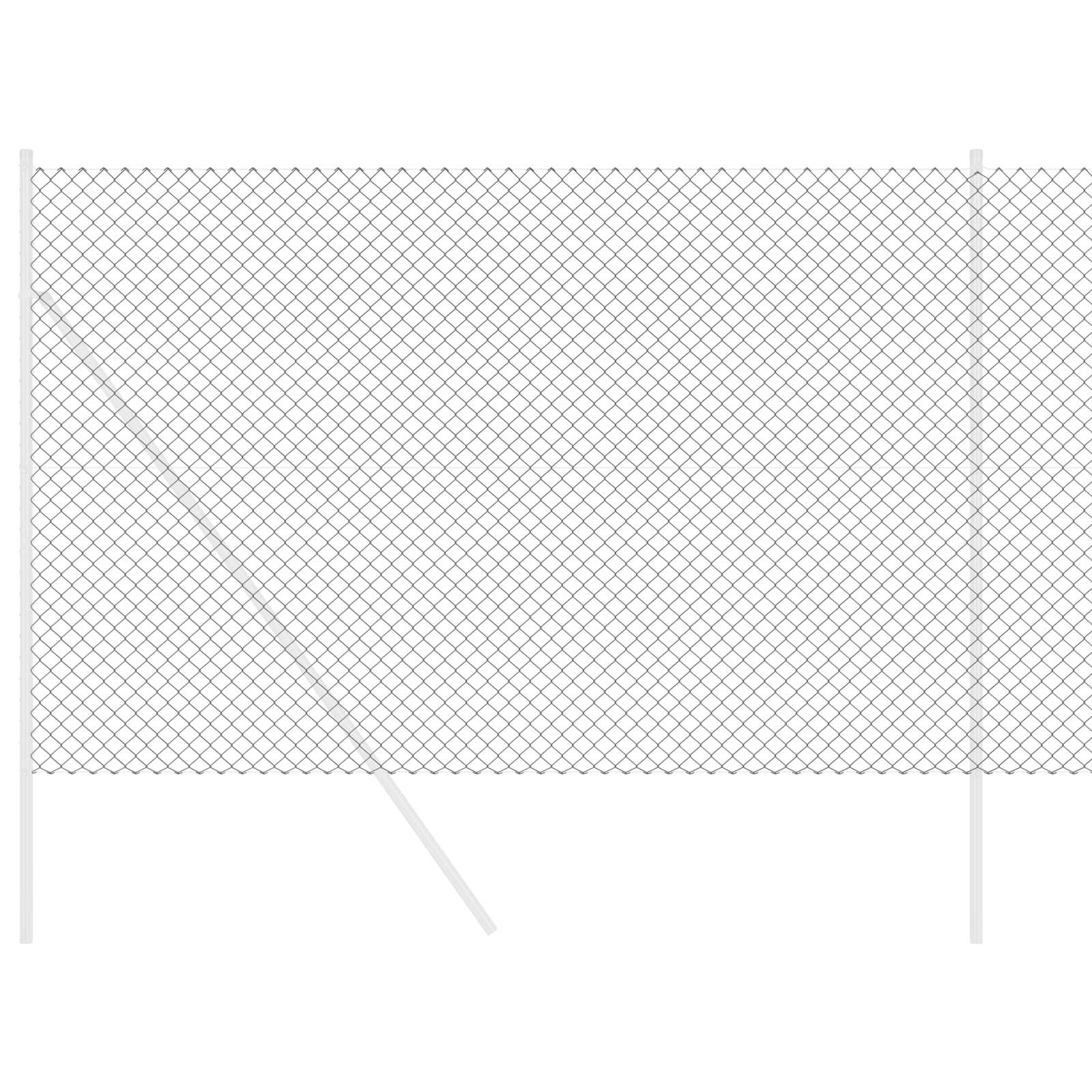 Thumbnail - vidaXL Kettenzaun Grau 10 x 1,5 m Stahl