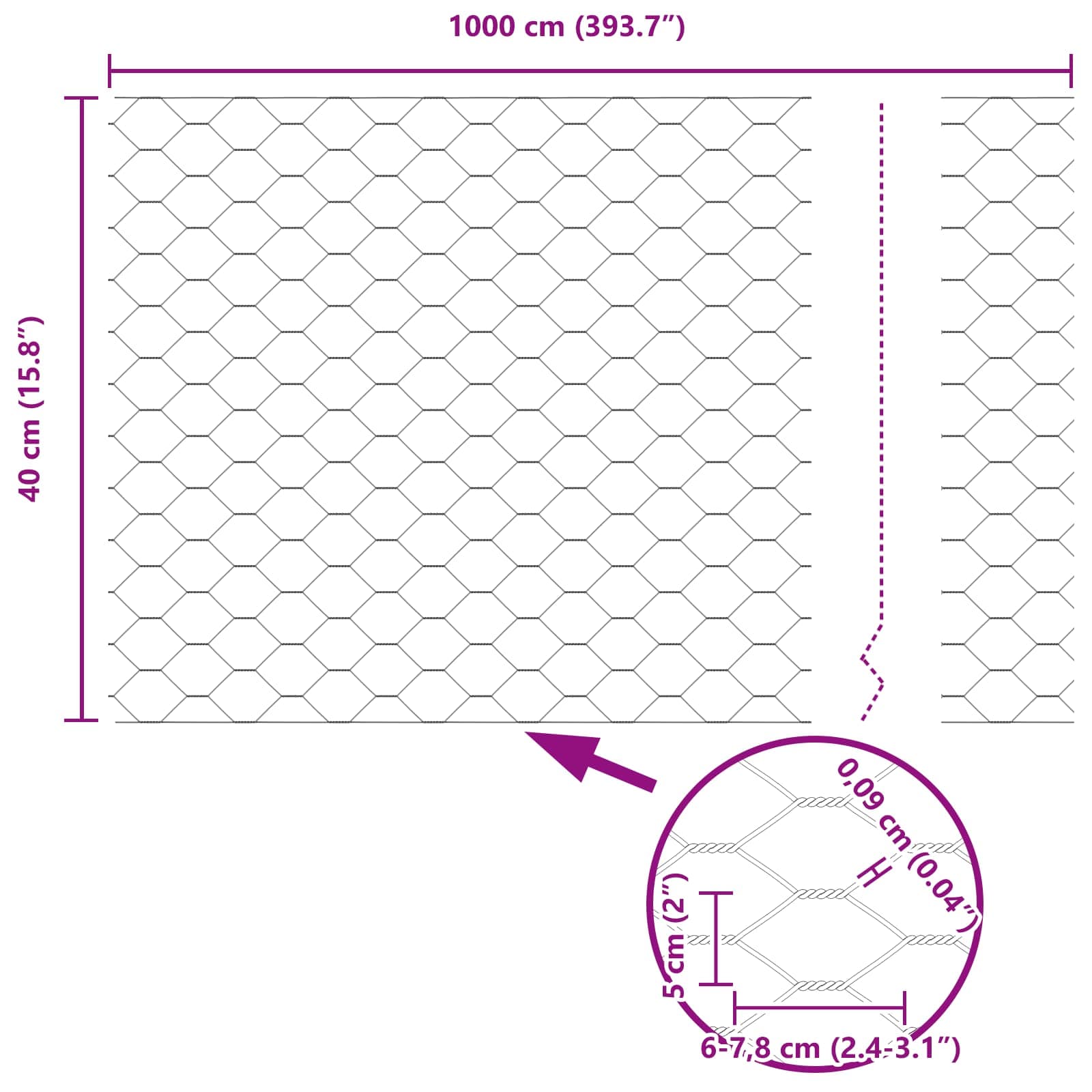 Hexagon Heg Grøn 0.4x10 m Stål 3 8721158943163 wbg