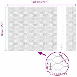 Hexagonální oplocení Zelená 1,2 x 10 m PVC - obrázek 9