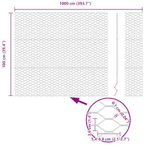 Hexagonální oplocení Šedá 1 x 10 m PVC - obrázek 9
