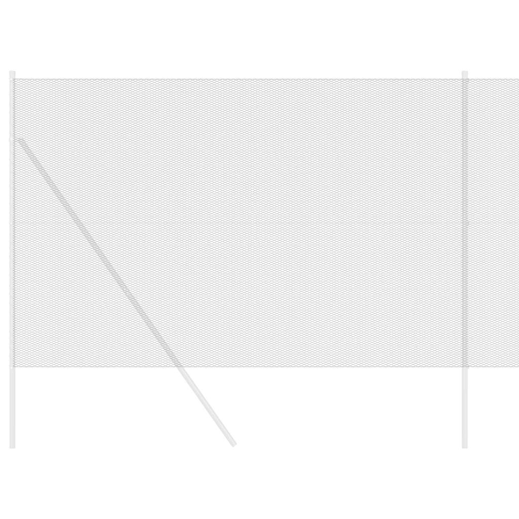 Šesterokotna ograja Siva 1,5 x 10 m PVC - slika 3