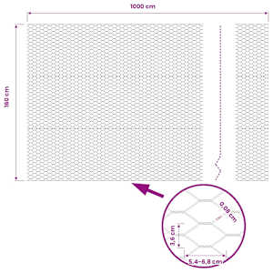 Hexagonální oplocení Šedá 1,6 x 10 m PVC - obrázek 9