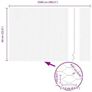 Hexagonální oplocení Šedá 0,6 x 25 m PVC - obrázek 9