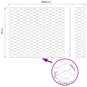 Hexagonální oplocení Šedá 0,8 x 100 m PVC - obrázek 9