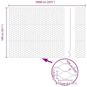 Hexagonální oplocení Šedá 1,4 x 100 m PVC - obrázek 9