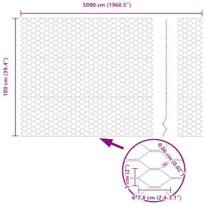 Hexagonální oplocení Stříbrná 1 x 50 m Pozinkovaná ocel - obrázek 9