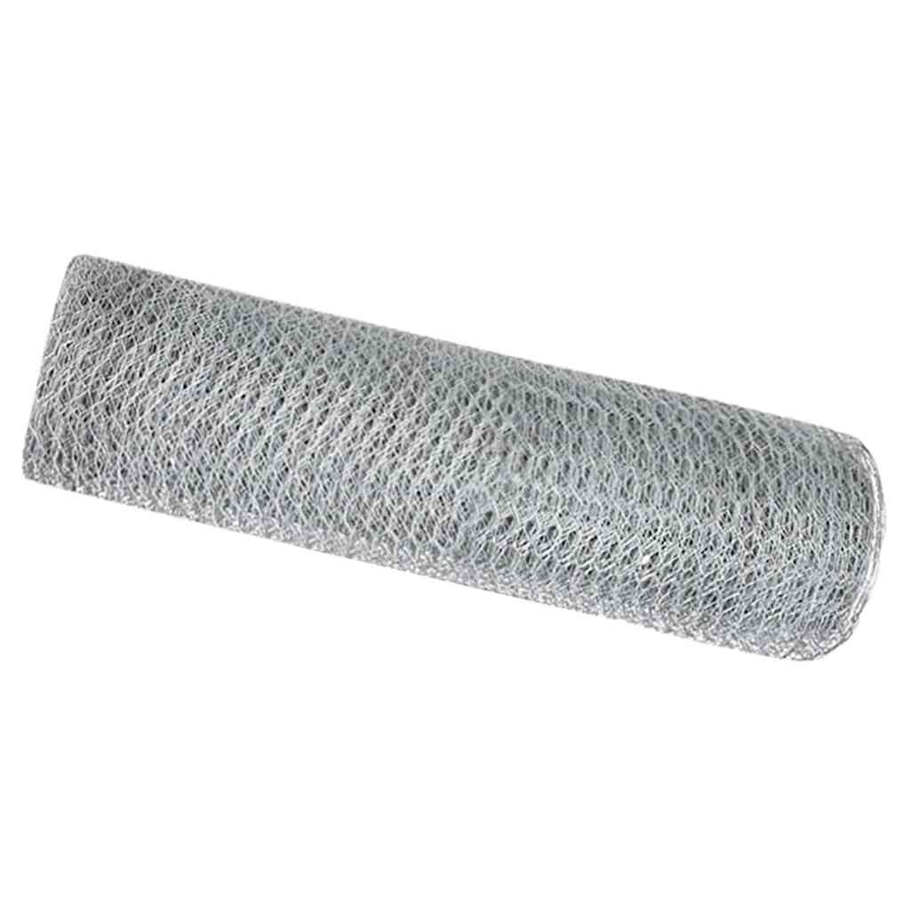 vidaXL Hexagon kerítés Ezüst 0.4 x 100 m Horganyzott acél