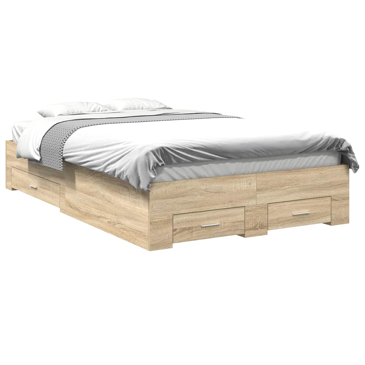 Sengestel med skuffe Brun 120 x 200 cm Konstrueret træ - Billede 2