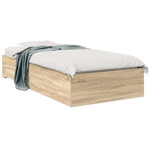 vidaXL Voodi raam sahtliga ladustamisega Pruun 90 x 190 cm Tehispuit