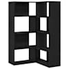 vidaXL Garderoobikapp 6 tasandit 85 x 85 x 140 cm Tehispuit Must tamm