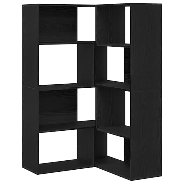 vidaXL Garderoobikapp 6 tasandit 85 x 85 x 140 cm Tehispuit Must tamm