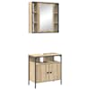 vidaXL Vannitoa m&ouml;&ouml;bleset 2 tk Pruun 60 x 30 x 60 cm Tehispuit