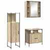 vidaXL Vannitoa m&ouml;&ouml;bleset 3 tk Pruun 33 x 33 x 120,5 cm Tehispuit