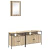 vidaXL Vannitoa m&ouml;&ouml;bleset 3 tk Pruun 80 x 30 x 60 cm Tehispuit