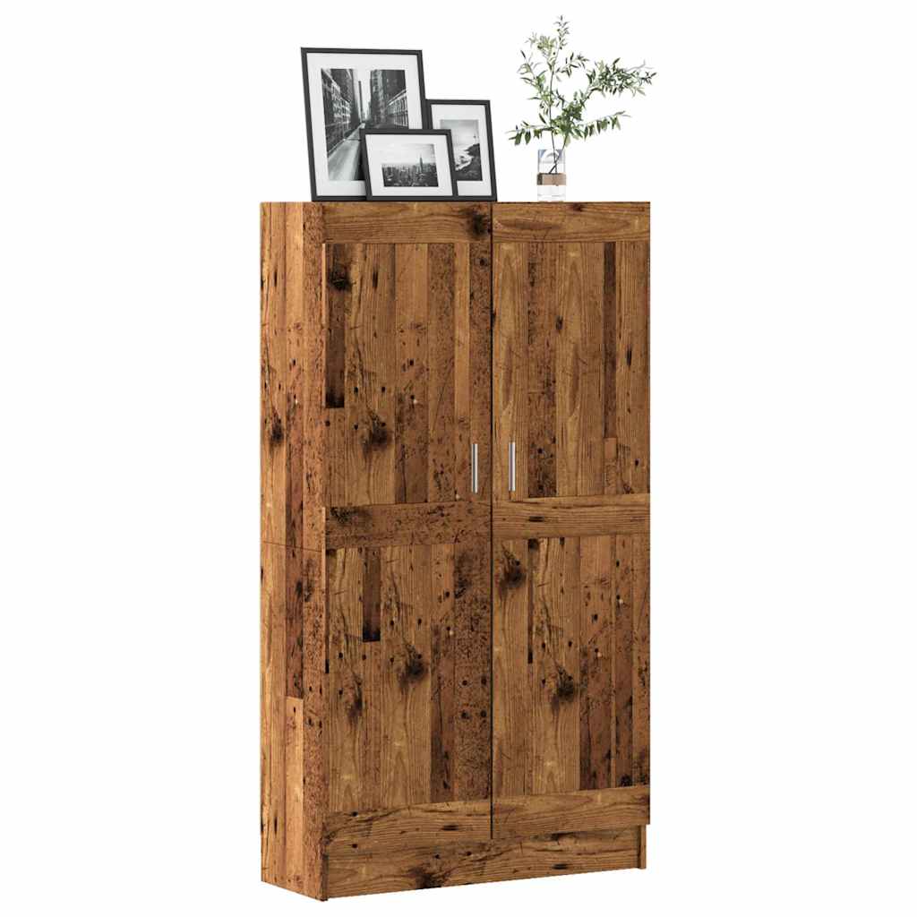 vidaXL Bücherschrank Altholz-Optik 82,5x30,5x150 cm Holzwerkstoff