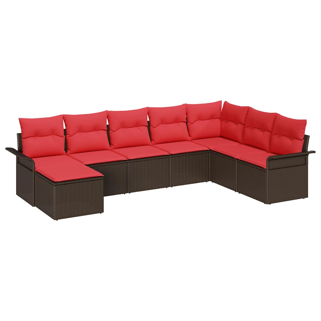 Garden Sofa Set with Cushion Poly Rattan Outdoor Patio Furniture Modern vidaXL - Picture 11 of 24