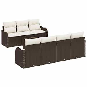 vidaXL Aia Diivanikomplekt Pruun 55 x 55 x 37 cm pol&uuml;rotang