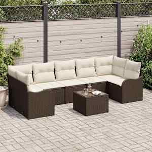 Vrtna sedežna garnitura Rjava 55 x 55 x 37 cm poli ratan