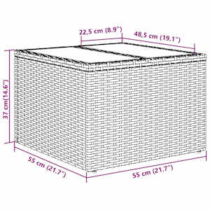 Vrtna sedežna garnitura Bež poli ratan - slika 10