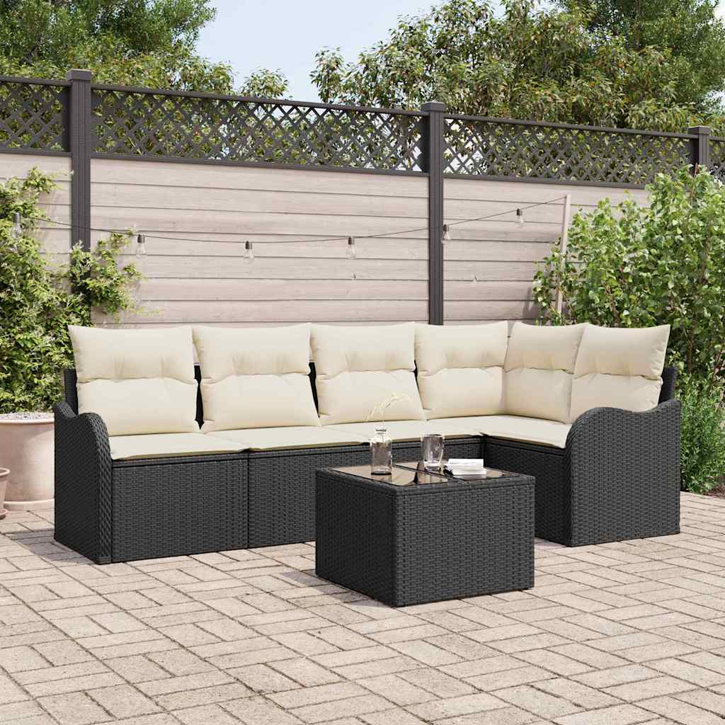5 osaline aiadiivanikomplekt padjaga pruun polü rattan, vidaXL 2-kohaline aiadiivan padjaga must polü rattan