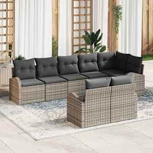 Vrtna sedežna garnitura 8 pcs poli ratan