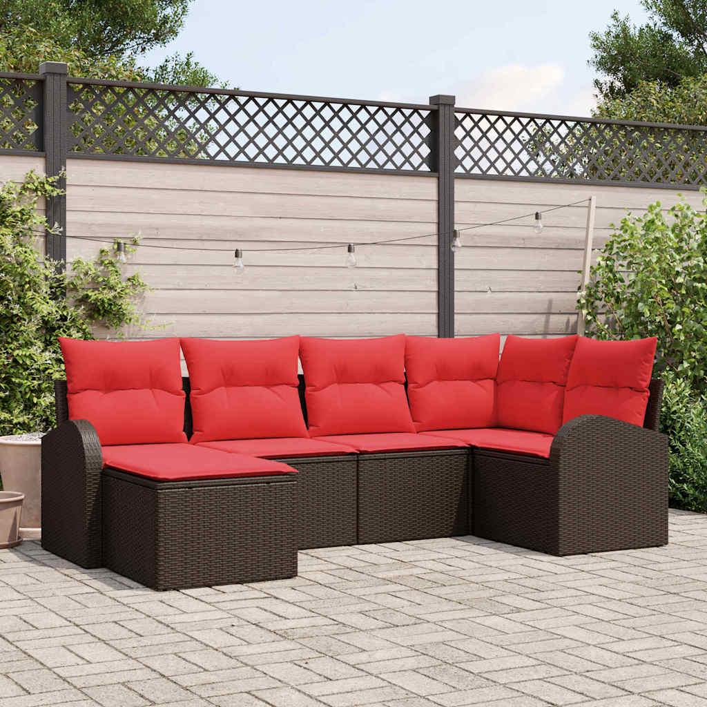 Garden Sofa Set with Cushion Poly rattan Garden Sofa Patio Seating vidaXL - Picture 20 of 42
