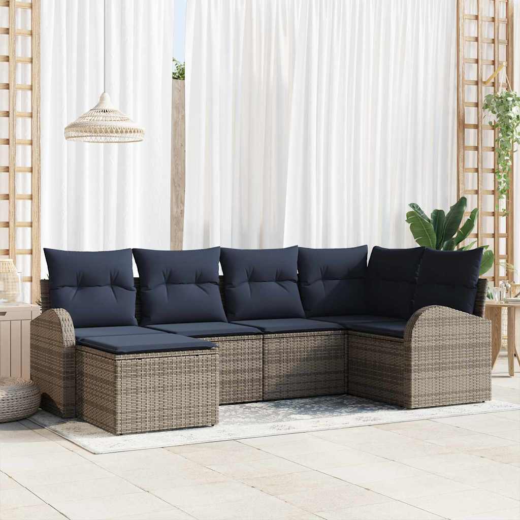 Garden Sofa Set with Cushion Poly rattan Garden Sofa Patio Seating vidaXL - Picture 32 of 42