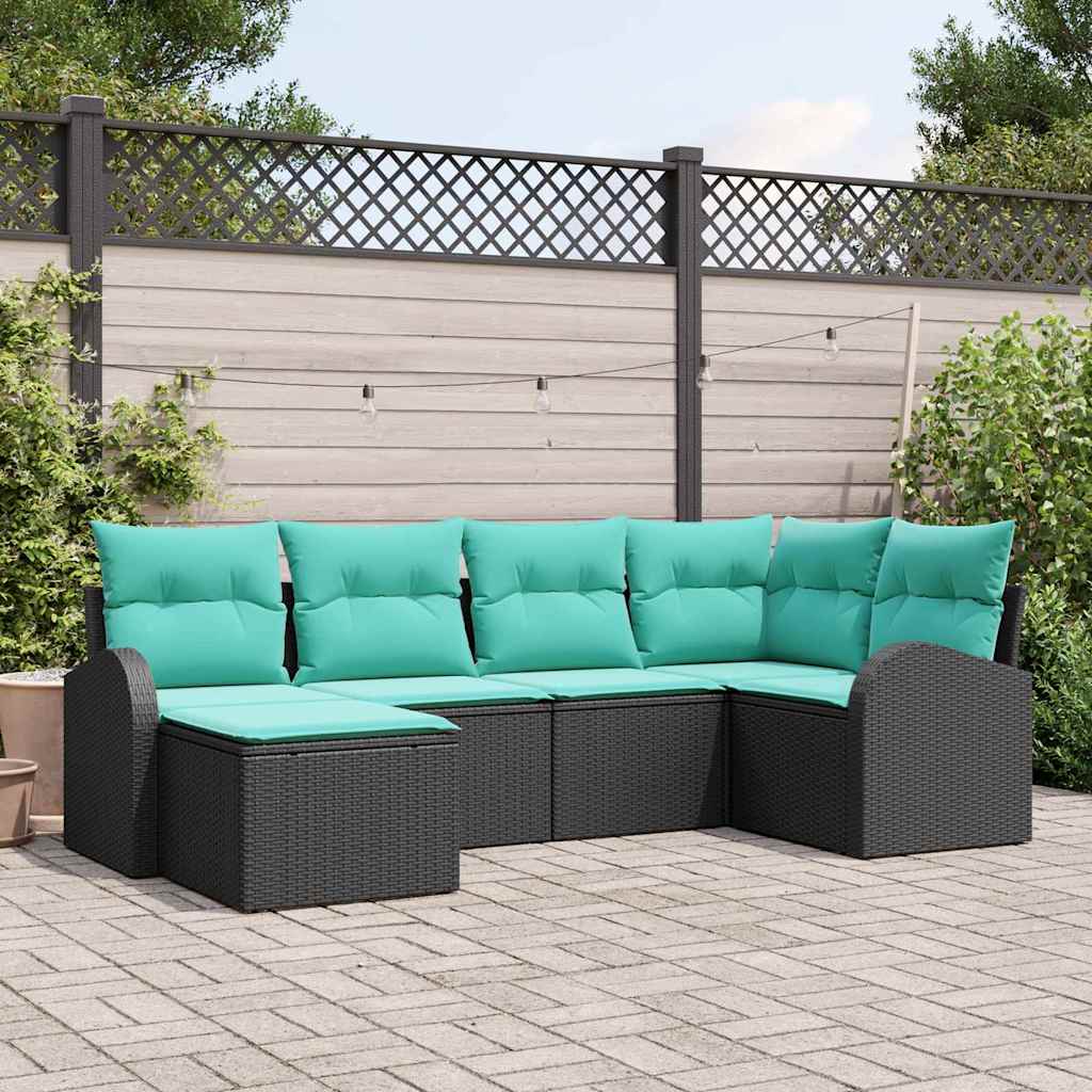 Garden Sofa Set with Cushion Poly rattan Garden Sofa Patio Seating vidaXL - Picture 8 of 42