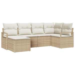Set pohovek 8 pcs Béžová polyratan - obrázek 2