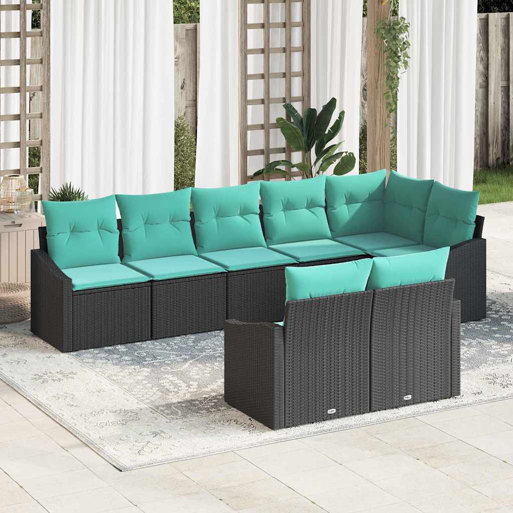Garden Sofa Set Poly rattan Outdoor suitable for Seat Modular Couch Terrace Loun - Picture 15 of 42