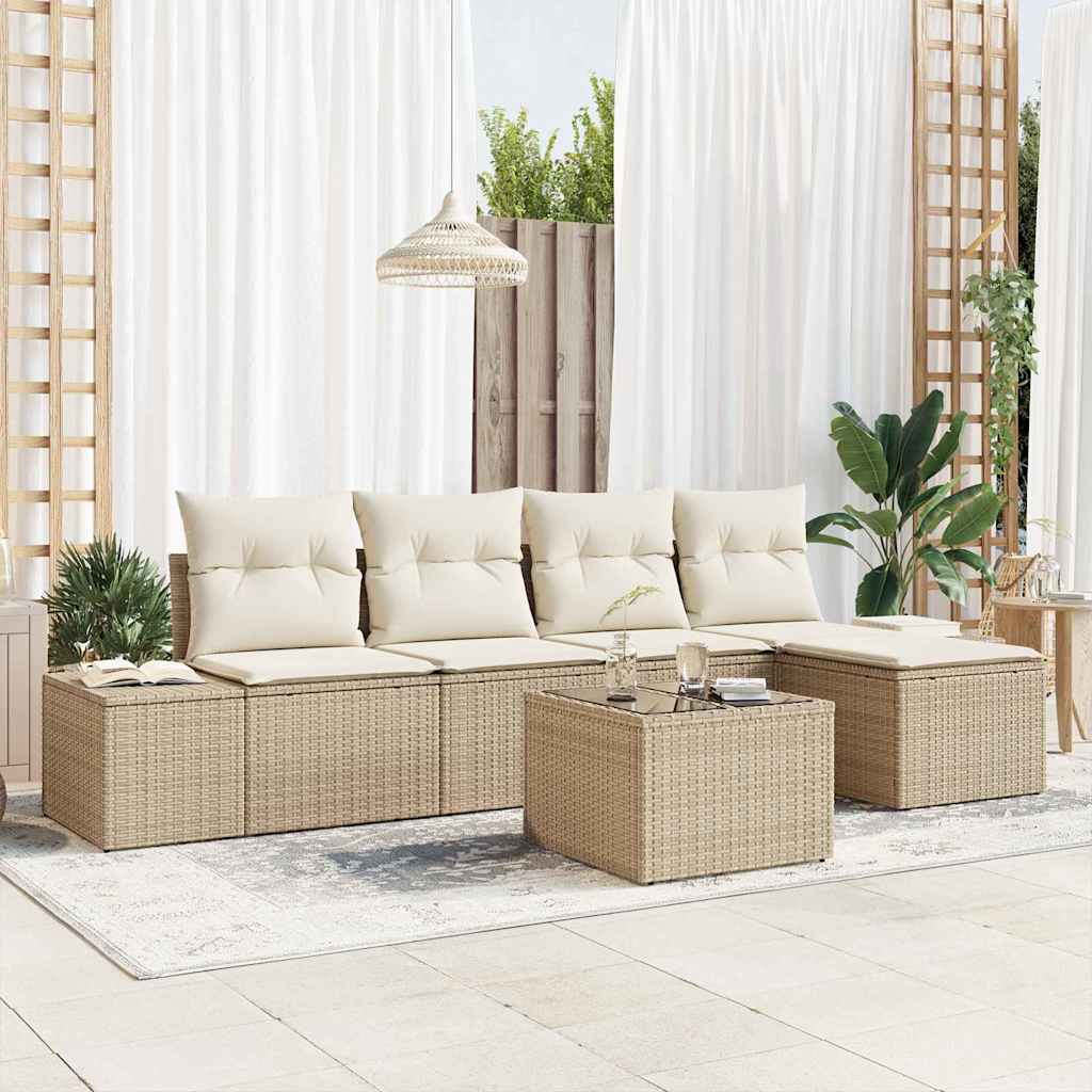 6-osaline Aia Sohva Komplekt Padjadega Prune Polü Rattan