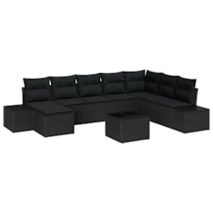 vidaXL Aia Diivanikomplekt 9 tk pol&uuml;rotang