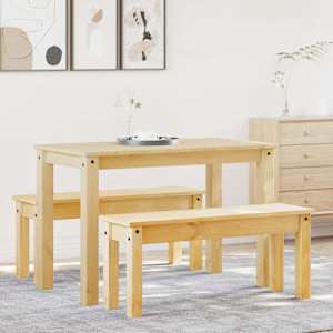 3 kosi jedilnega kompleta PANAMA Masivni les borovega lesa