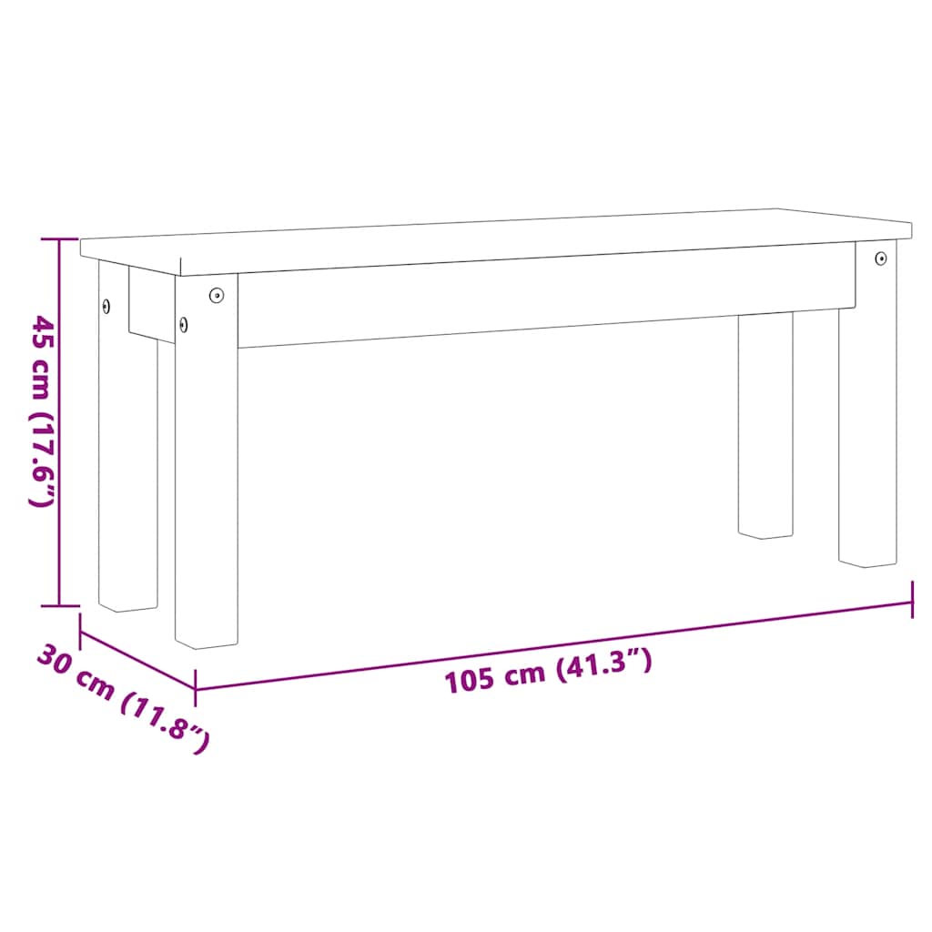 4-delige Eetset PANAMA massief grenenhout wit image 16
