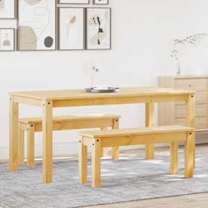 3 kosi jedilnega kompleta PANAMA Masivni les borovega lesa