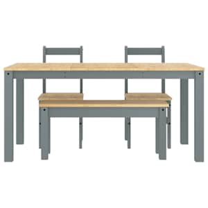 Jídelní set ze 4 kusů PANAMA Grey Borovicový masiv - obrázek 8