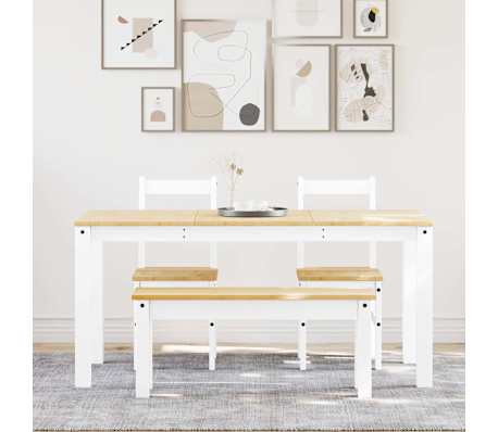 vidaXL 4-dijelni blagovaonski set Panama od masivne borovine