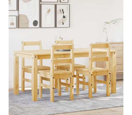 vidaXL 5-częściowy zestaw jadalny &bdquo;Panama&rdquo; z litego drewna sosnowego