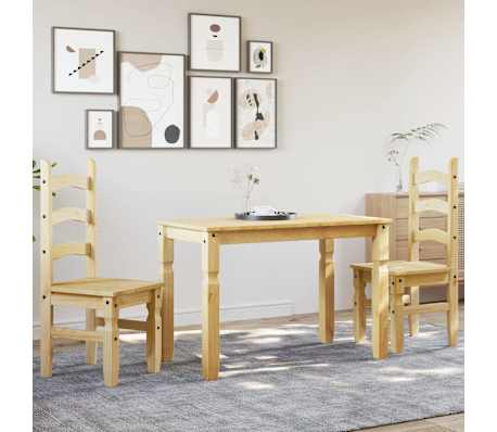 vidaXL Ensemble &agrave; manger Panama 3 pcs bois de pin massif