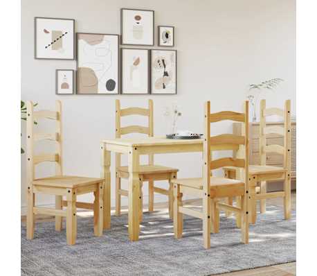 vidaXL 5-częściowy zestaw jadalny &bdquo;Panama&rdquo; z litego drewna sosnowego