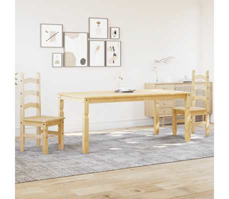 vidaXL Ensemble &agrave; manger Panama 3 pcs bois de pin massif