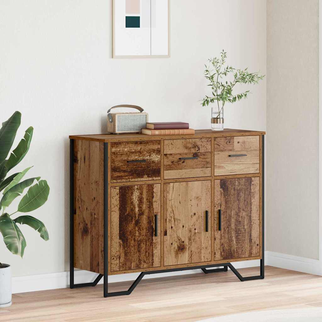 Aparador de Madera Vieja 97x32.5x74.5 cm Madera Tratada