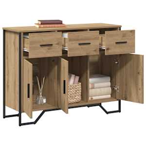 Servírovací skříň Artisanový dub 97 x 32,5 x 74,5 cm - obrázek 3