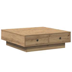 Konferenční stolek Artisanový dub 90 x 90 x 28 cm - obrázek 7